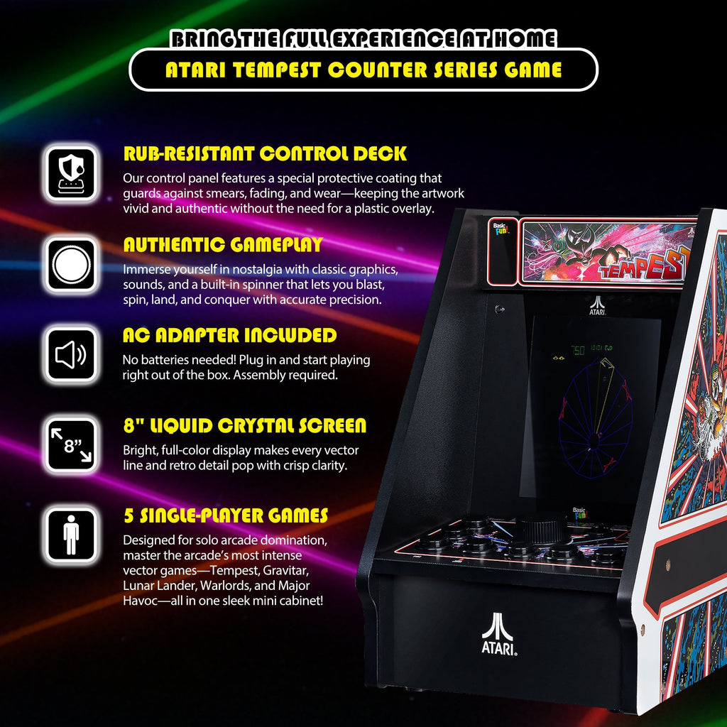 Atari Tempest Counter Series Arcade Game