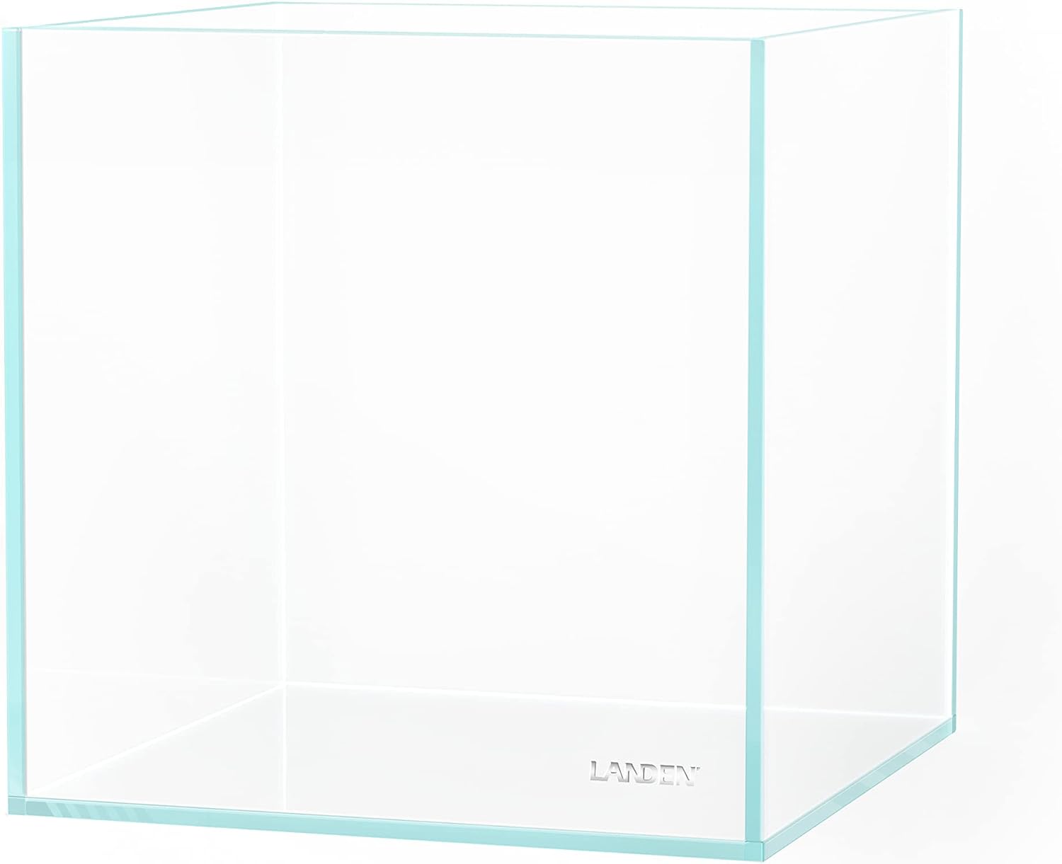 60P 16 Gallon Rimless Low Iron Aquarium Tank, 23.6" W × 11.8" D × 14.2" H (60cm x 30cm x 36cm) 6mm Thickness with Nano Foam Leveling Mat
